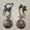 D&D Dice Pendant - 7-Piece Metal Dice Set Beholder