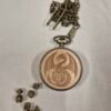 D&D Wood Dragon Dice Pendant - 7-Piece Metal Dice Set