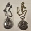 D&D Dice Pendant - 7-Piece Metal Dice Set - Druid